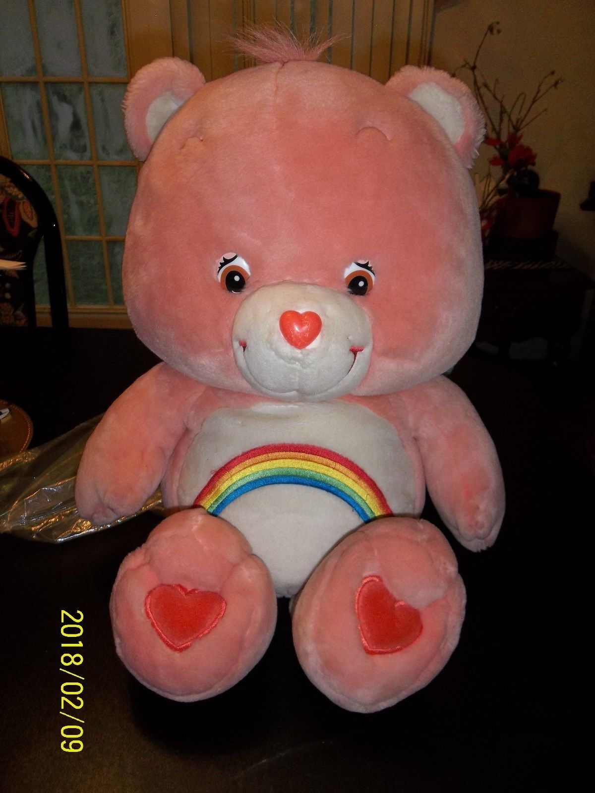 Care Bears Cheer Bear HUGE Jumbo Pink Rainbow Plush 36