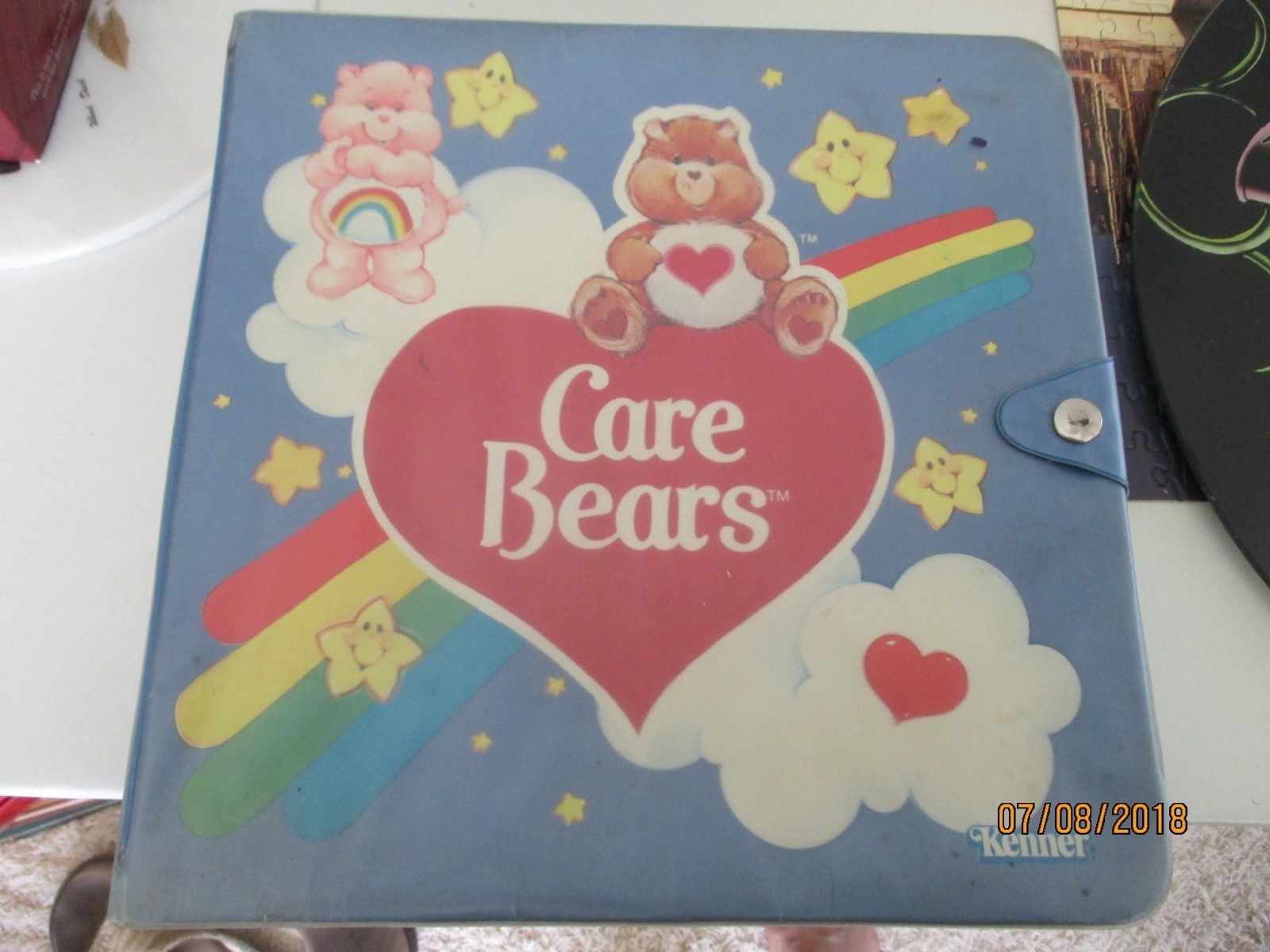 Vintage Care Bear Collectible Container with 12 little Care Bears