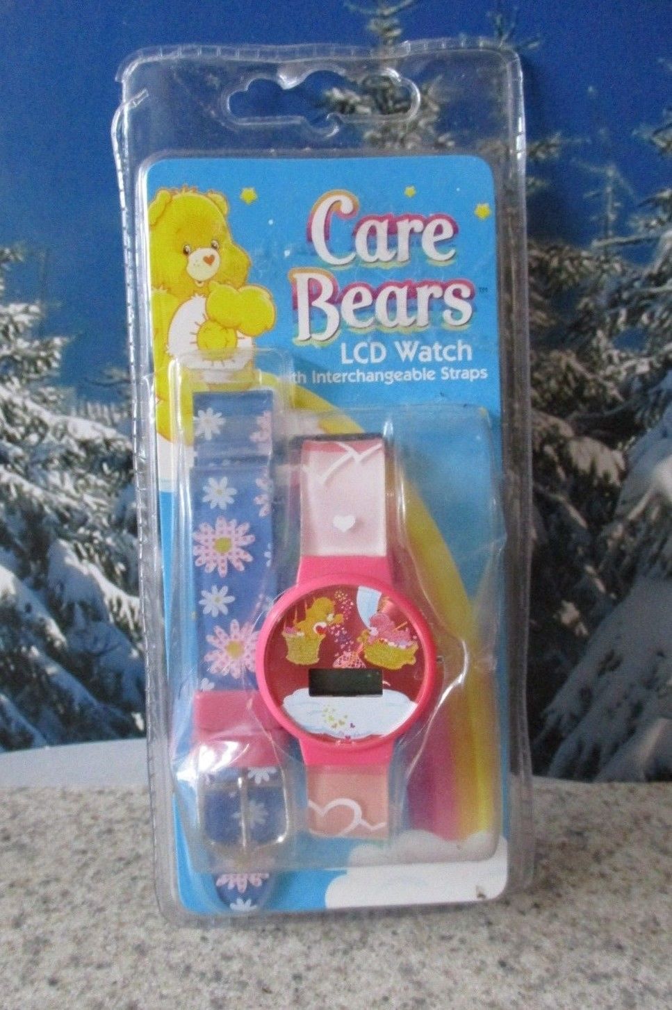Care Bear 2004 LCD Kids Watch Pink in Package Interchangeable straps 