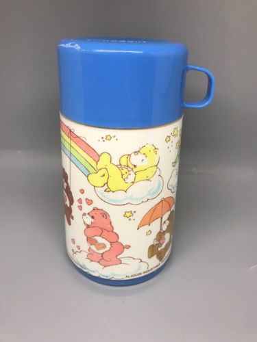 Vintage 1985 Care Bears Aladdin American Greetings Lunchbox Thermos