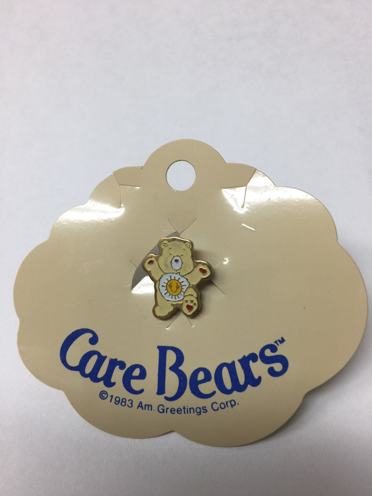 Care Bears Ring jewelry 1983 FunShine Bear American Greetings on original card