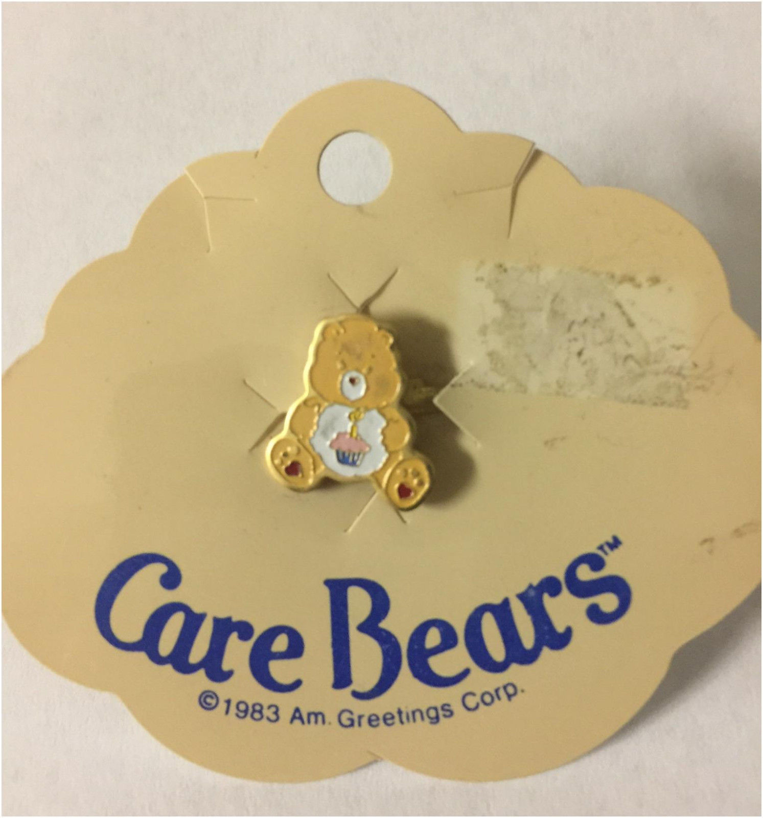 Care Bears Ring jewelry 1983 Birthday Bear American Greetings on original card
