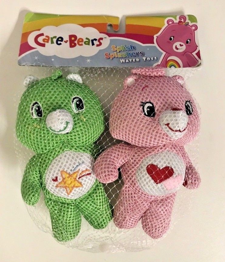Care Bears Splish Splashers Tub Time  Love-a-Lot Bear & Oopsy Bear (2 pack) RARE