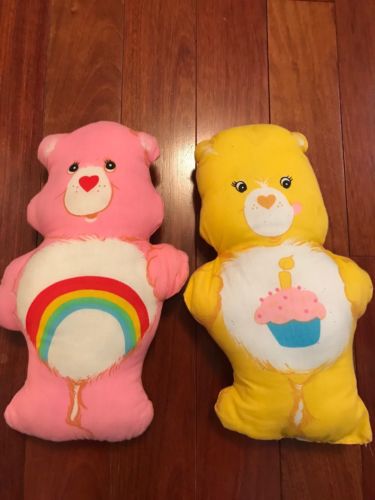 Care Bears Birthday and Cheer Bear Stuffed Fabric Panel Pillow Doll Plush