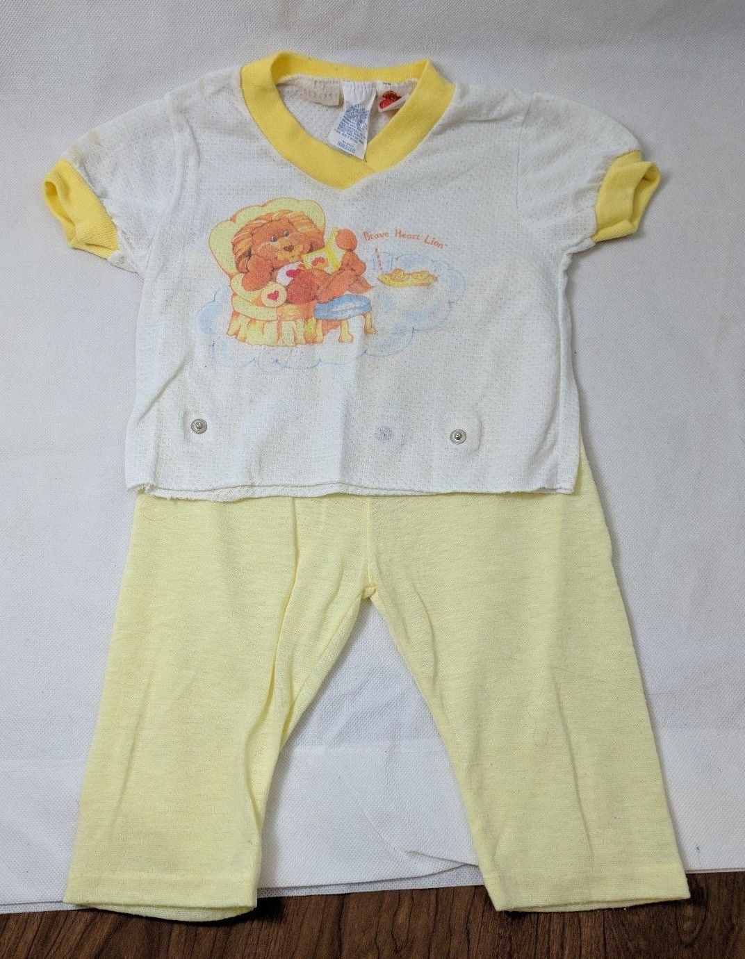 Vintage Care Bear Cousins Brave Heart Lion Toddler 4T 2-pc Outfit Shirt &  Pants