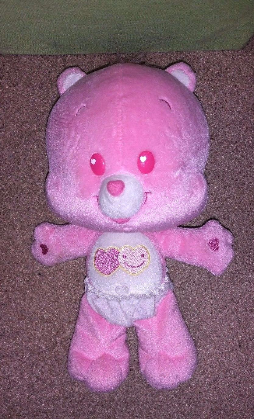 Care Bear Cubs Love-A-Lot Plush Pink Baby Carebear with Diaper