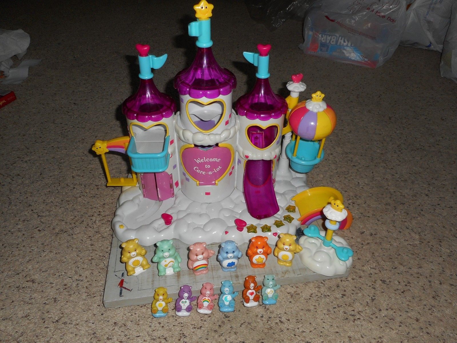 Care Bears Magical Cloud Castle Playset, with 12 Bears, nice condition