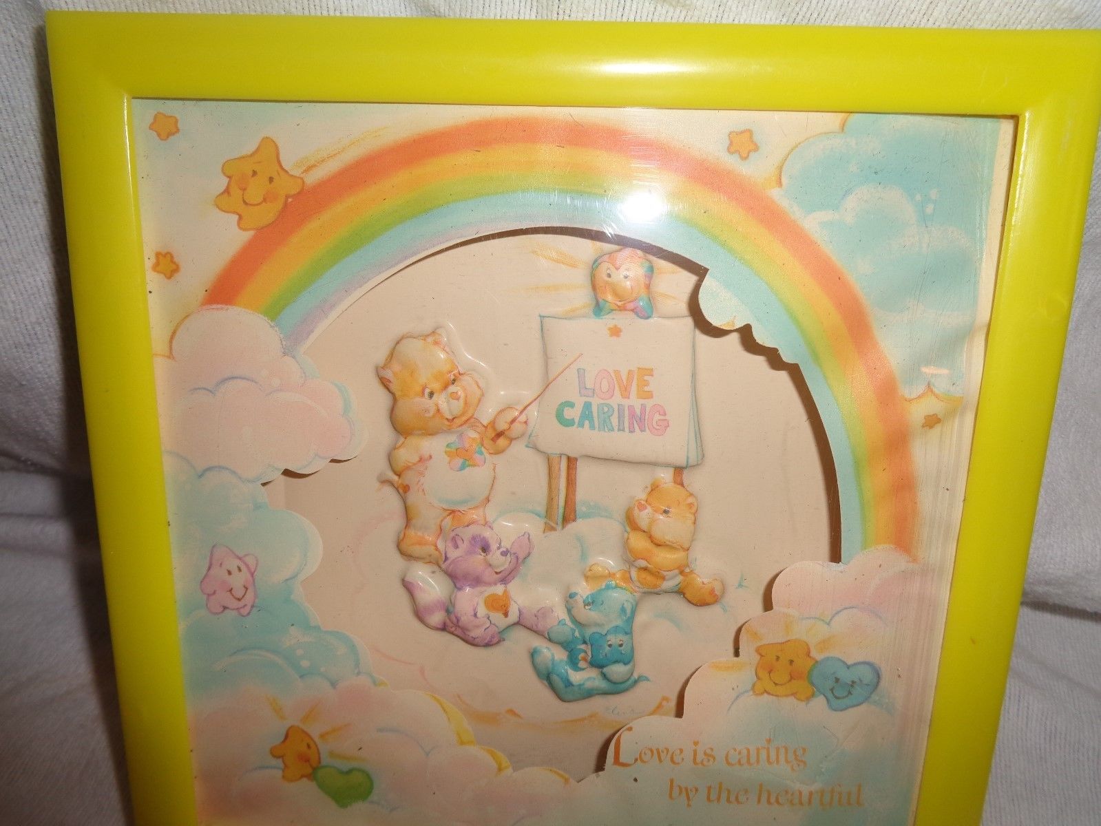 1986 American Greetings Care Bears Care Cousin Cubs Yellow 3D 8.5