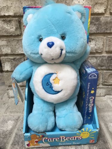 Blue Care Bears BEDTIME Bear with Cartoon VHS Video Collectable NEW 2002