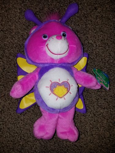 Care Bears Natural Wonders Shine Bright Bear Butterfly Plush Retired 2005NWT 10