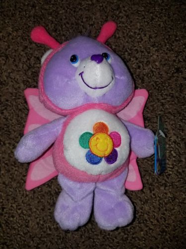 Care Bears Natural Wonders Harmony Bear Butterfly Plush Retired 2005 NWT 8
