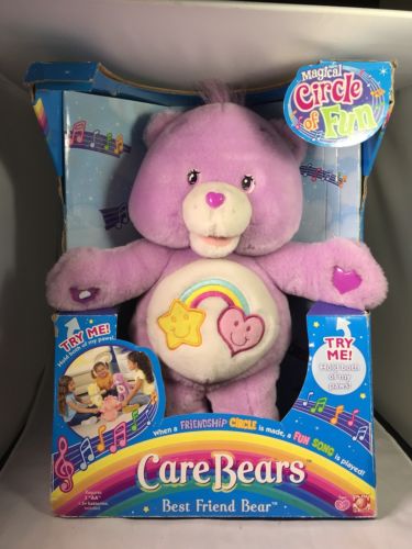 Magical Circle of Fun Singing Best Friend Care Bear Plush Hold Hands Music 2004