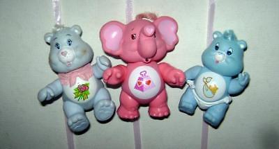 CARE BEARS * VINTAGE LOT OF PVC MINI BEARS COUSIN ELEPHANT GRAMS BABY 1980'S