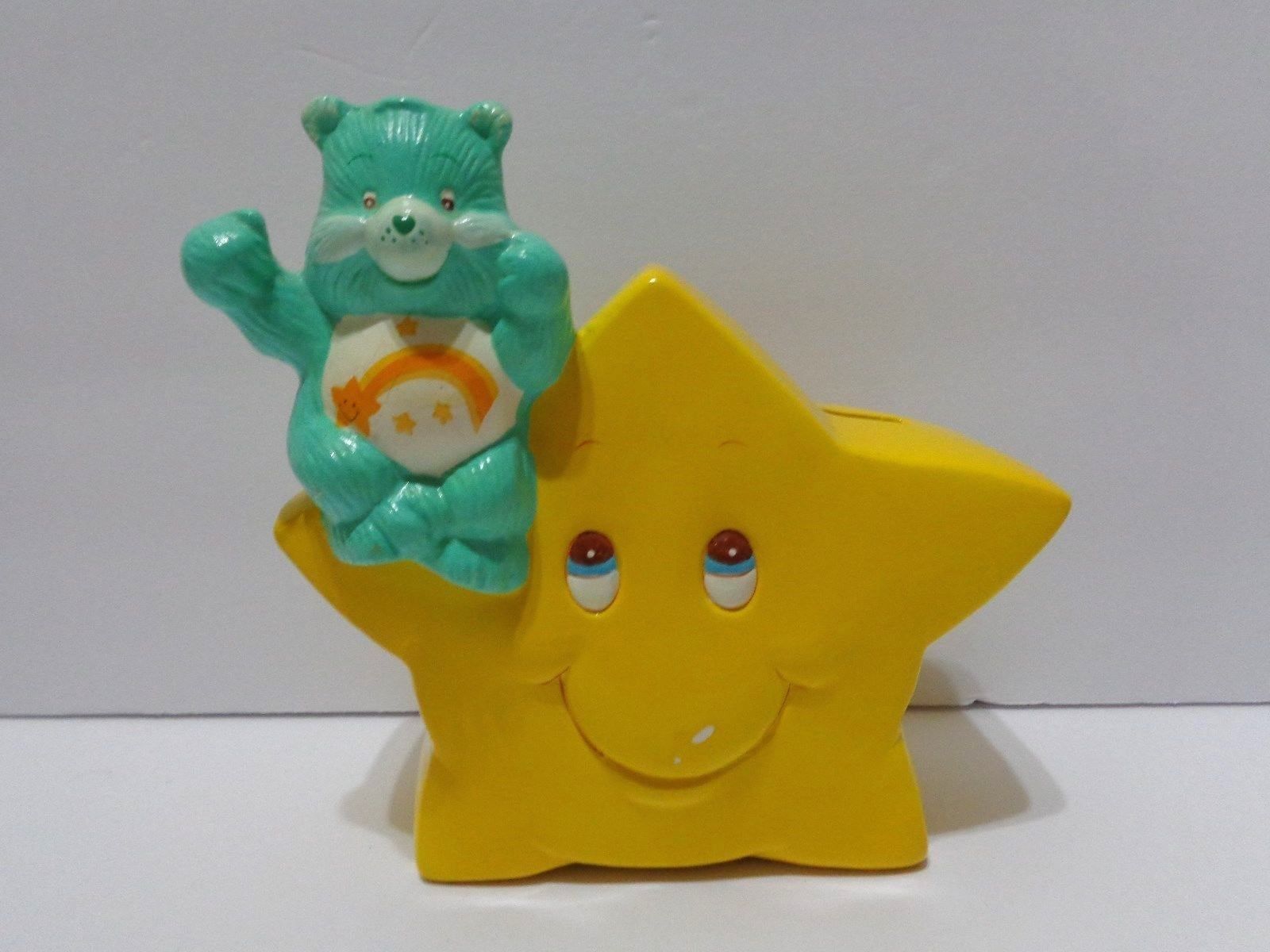 Vintage Care Bears Ceramic Bank Wish Bear Yellow Star