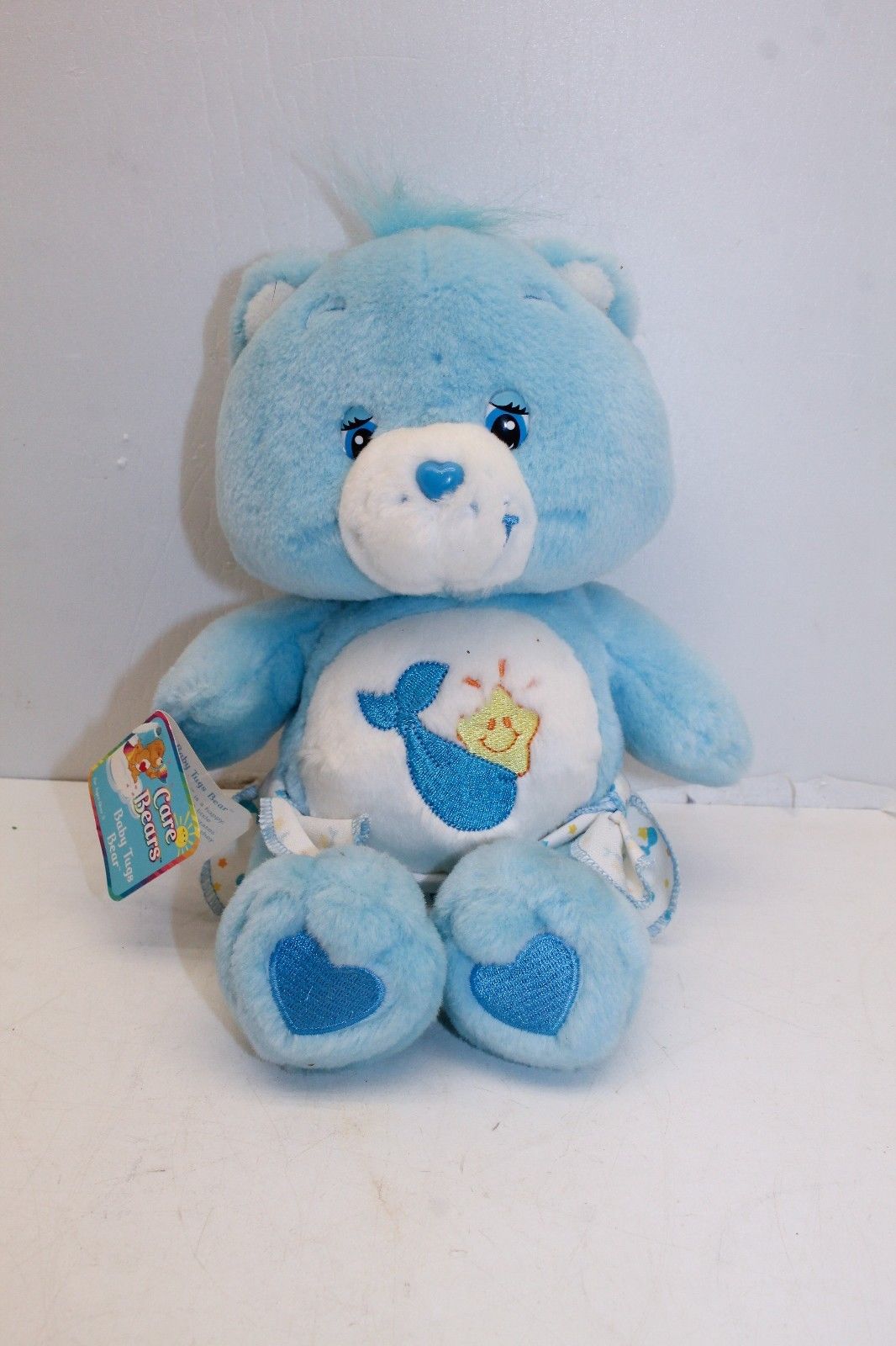 2002 Babytags Care Bear Blue Plush Stuffed Animal 13