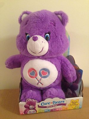 CARE BEARS - 14" SHARE BEAR WITH DVD HARD TO FIND 2015