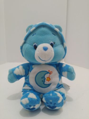 Rare Care Bears Blue Baby Bedtime Bear Cresent Moon Pajamas