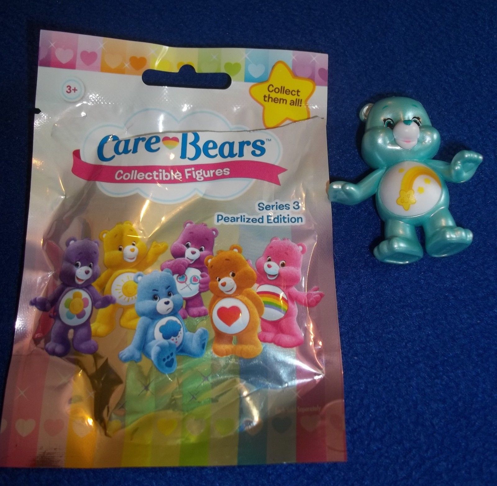 Care Bears Collectible Figures Series 3 Pearlized Edition Cheer Bear NEW