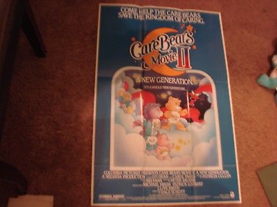 36 x 28 color poster care bears movie II 1986 new nobleheart horse true heart