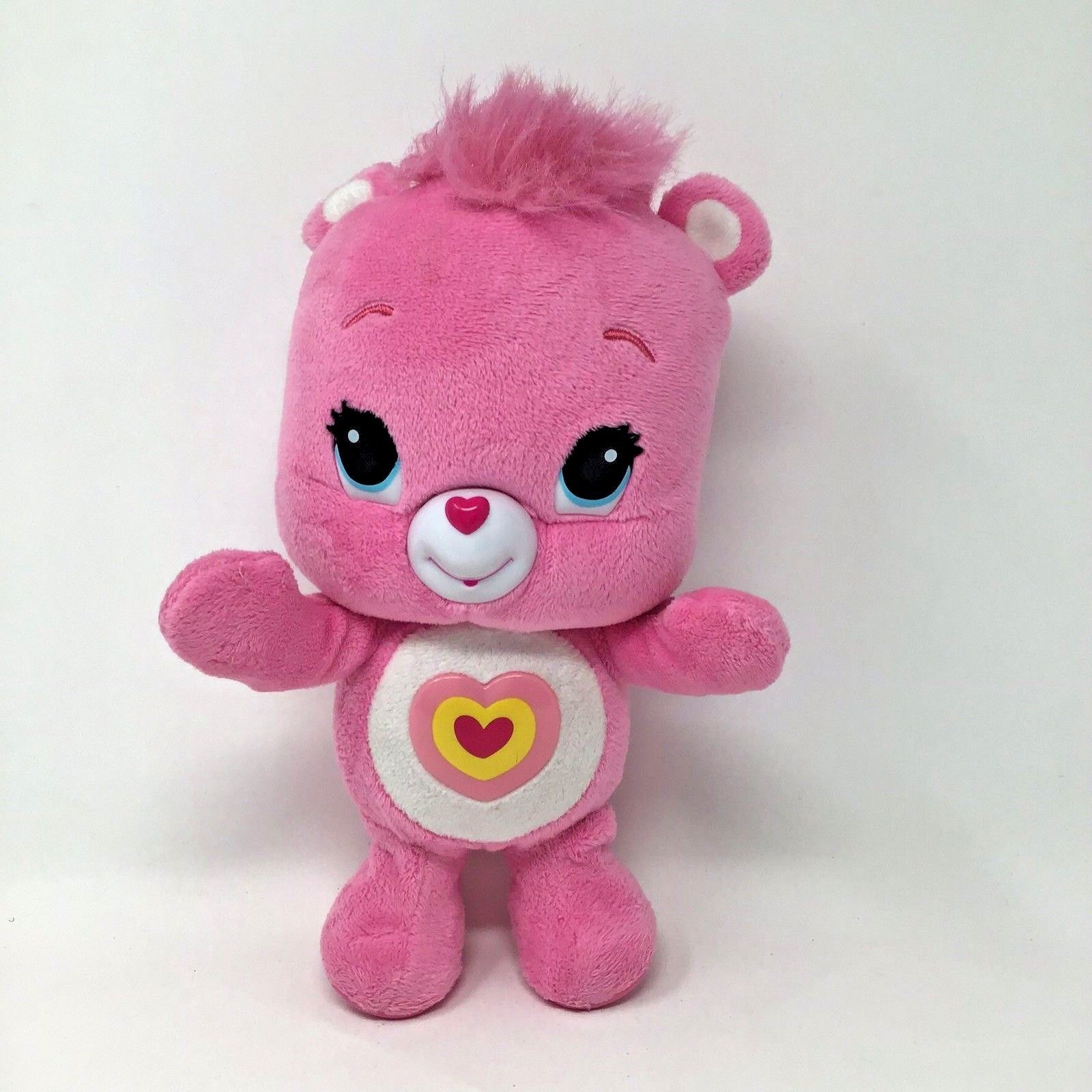Hasbro Dancing Care Bear Pink Wiggle Hugs Heart Singing Plush 2012 Toy Works