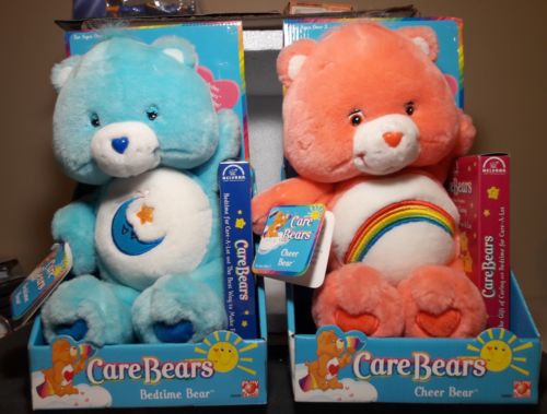 Care Bears Bedtime Bear and Cheer Bear w/ Cartoon VHS Video NEW 2002