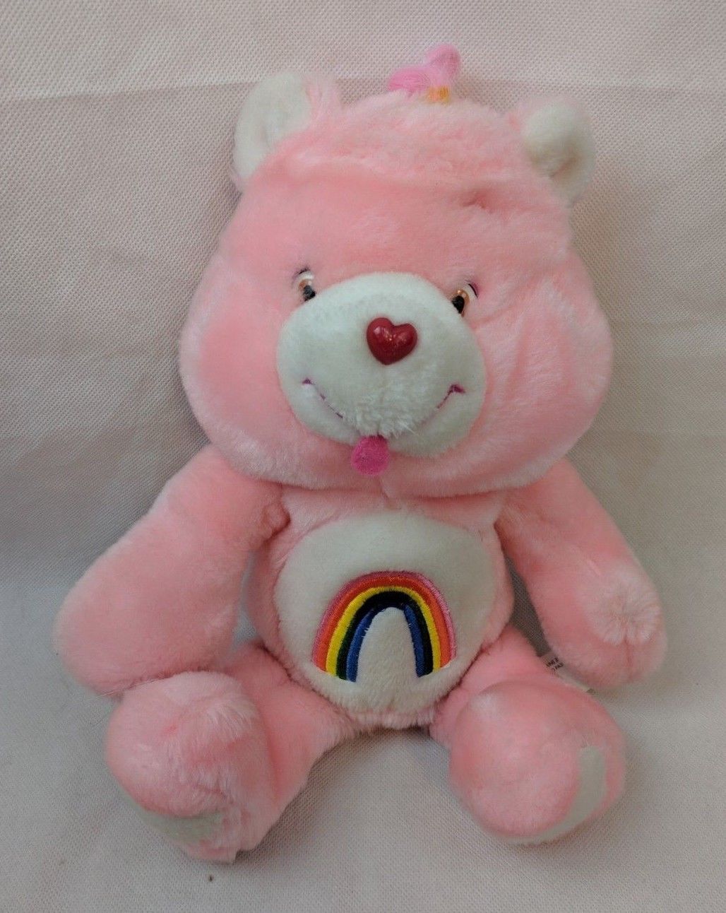 1995 Dan-Dee TCFC Care Bears CHEER BEAR Pink Plush Rainbow Shopko Exclusive