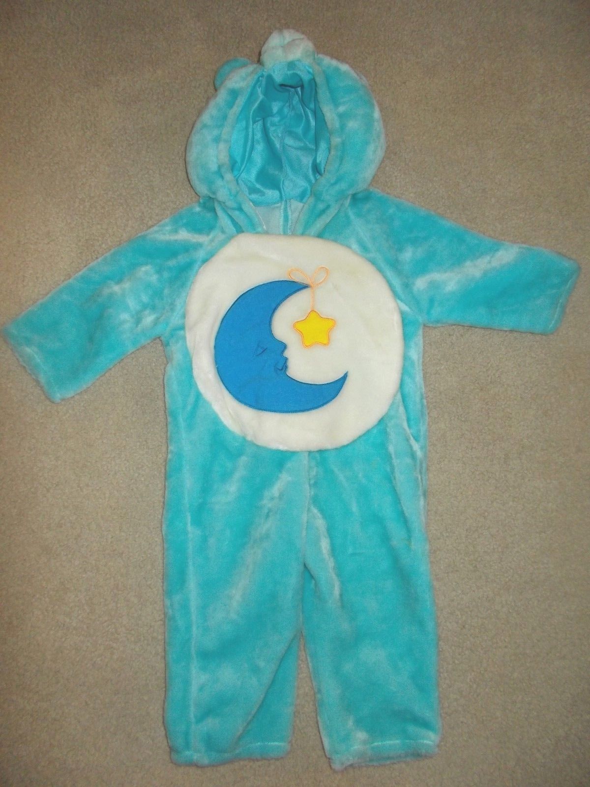 Care Bears Bear BEDTIME Bear Plush SOFT Toddler Halloween Costume Size 1-2 YEARS