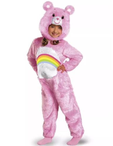 Care Bears Cheer Bear Deluxe Plush Costume Pink Girls Halloween Costume 2T Small