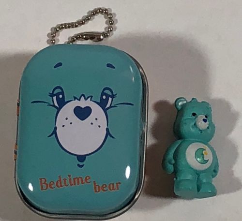 New Care Bear 2017 Miniature In Tin Keychain Bedtime Bear Vanilla Scented Import