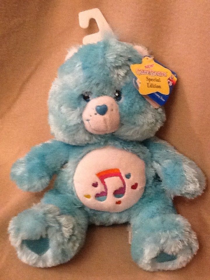 Care Bear Special Edition 2005 Comfy Bears Heartsong Blue Fuzzy Floppy Plush NWT