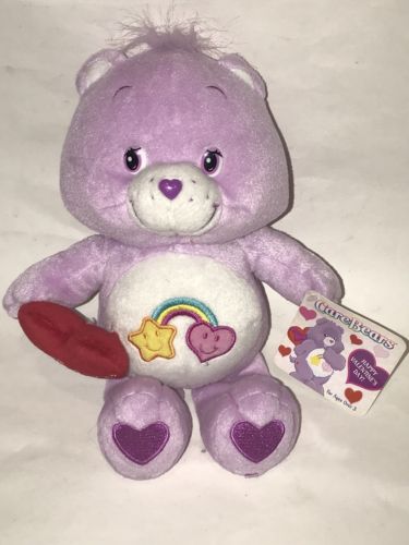 NWT Care Bears Valentine's Day Heart Lots of Love 2004 Plush BEST FRIENDS BEAR