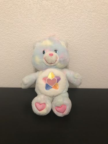 Care Bear True Heart Bear 13” 2004 Tie Dye Pastel Stuffed Animal Plush Talking