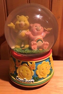 Vintage 1980's Care Bears Music Box Snow Globe You are my Sunshine # 249350