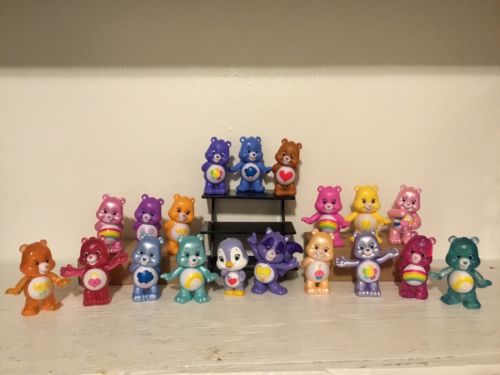 CARE BEARS ???? & COUSINS 19 BLIND BAG FIGURES LOT PEARL GLITTER NO REPEATS