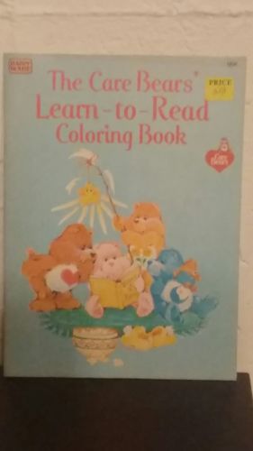 1984 Vtg Care Bears Coloring Book The Care Bears Learn to Read