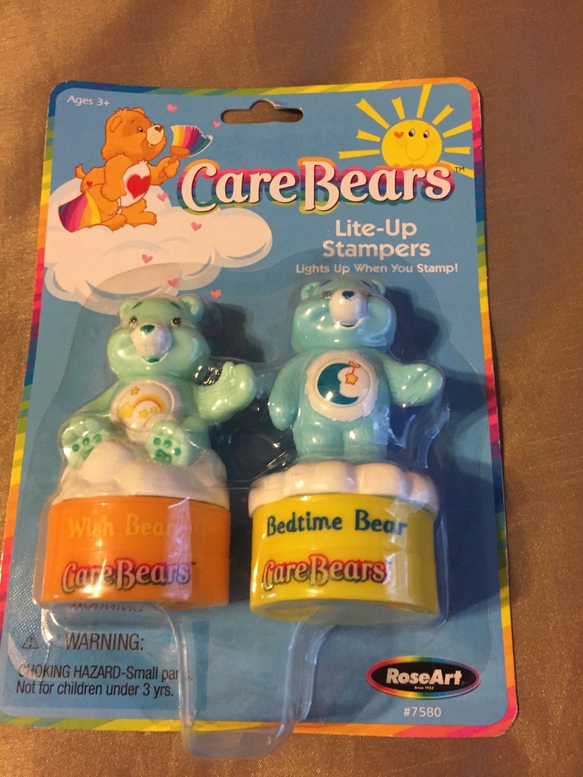 RARE Care Bears Vintage Lite up Stampers Set Rose Art Friend Cheer 2003 Toys for sale online 