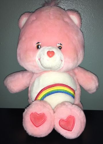 Care Bears Talking Plush Cheer Bear Stuffed Rainbow Pink 2003 Toy