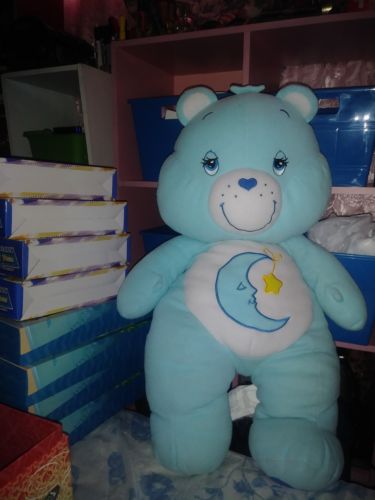  2004 care bears Baby slumber party bedtime bear jumbo 30 inch blue 