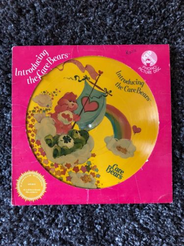 80s Vintage Introducing The Care Bears Phono Picture Disc- Vinyl Record