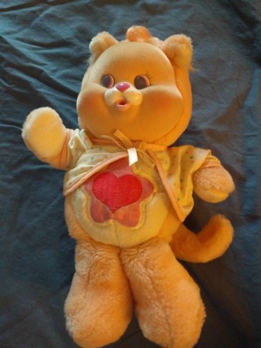 Vintage 1980s Kenner CARE BEAR Cousins Baby Proud Heart Cat Rare! Care Bear Cat