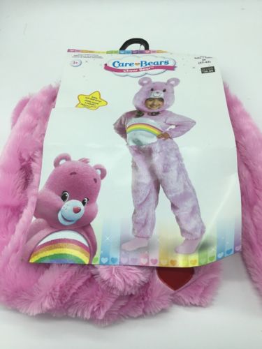 Care Bears Cheer Bear Plush Costume Girls Halloween Costume 3T-4T Medium New