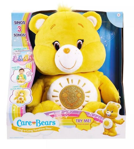 Care Bears Funshine Sing-a-Long Bear Yellow Plush 2015 Interactive Toy New