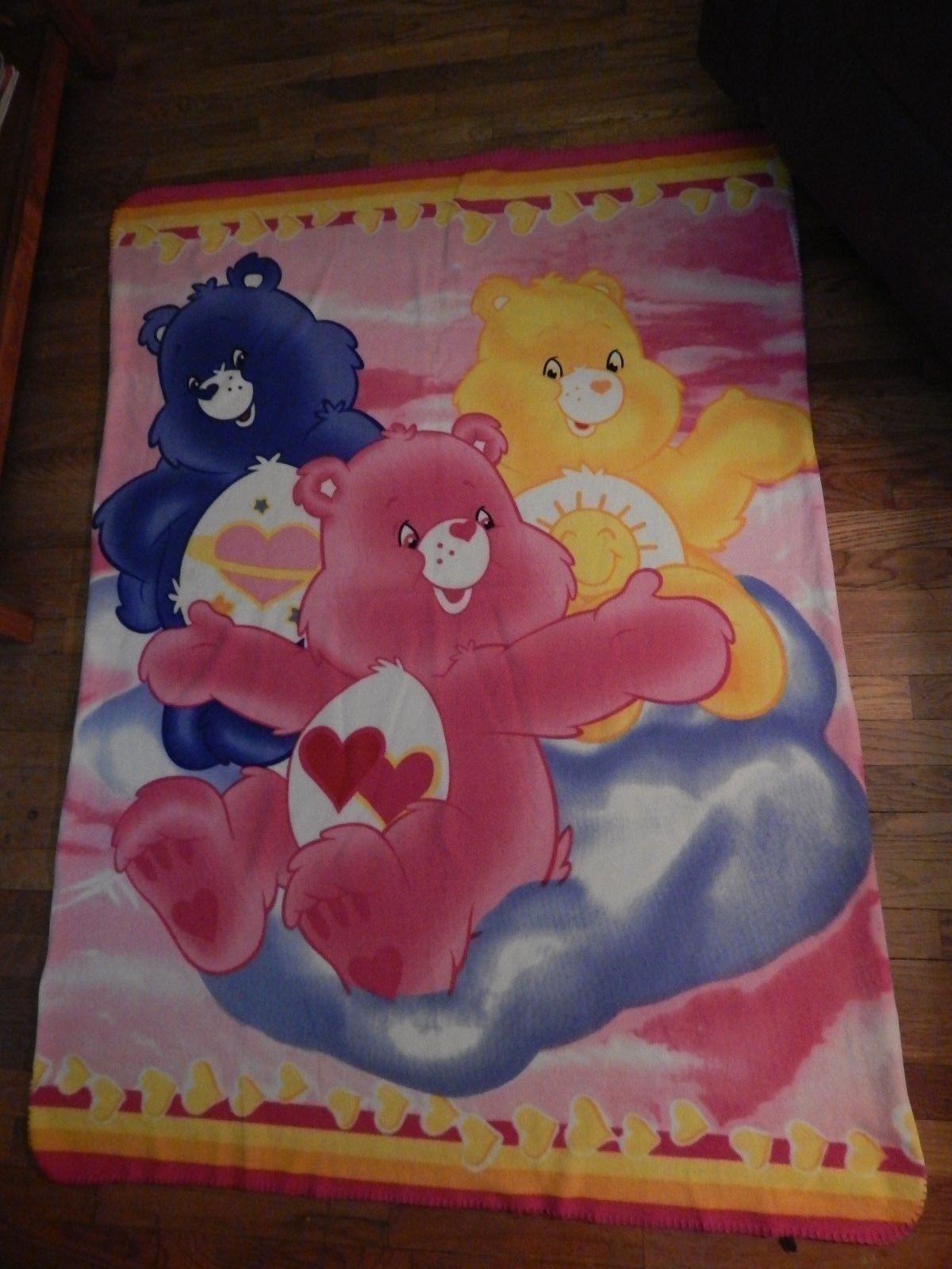 Care Bears on a Cloud "Snuggly Soft" Fleece Throw Blanket "Colorful" Ltd Stock