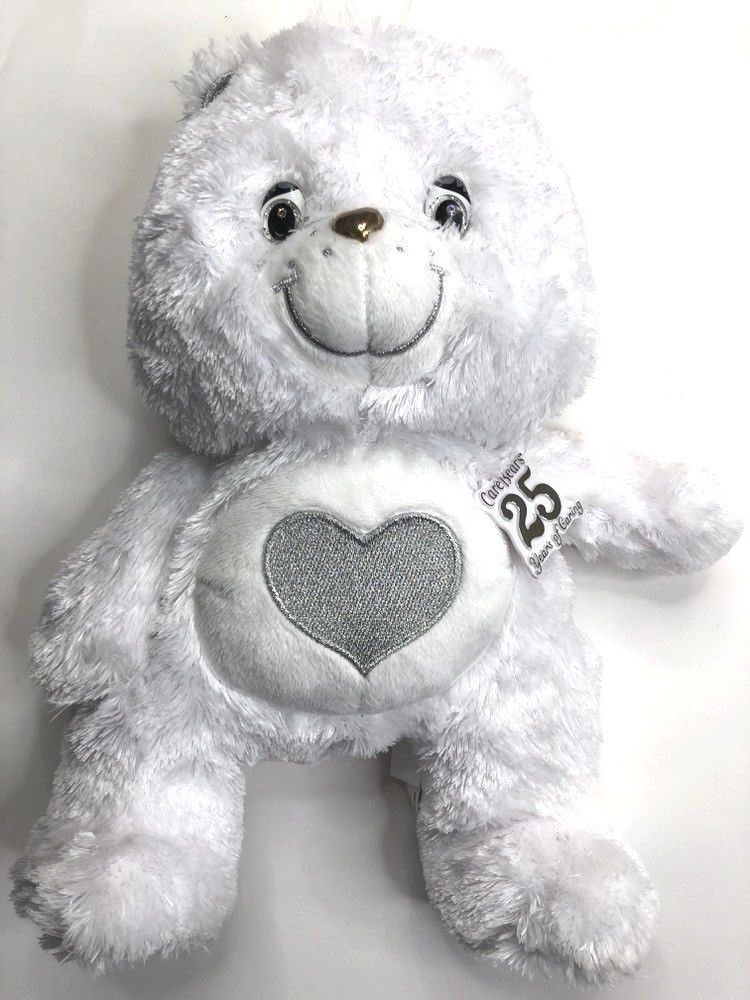 2007 CareBears 25 Years of Caring - Crystal Eyes - Tender Heart Silver - White 