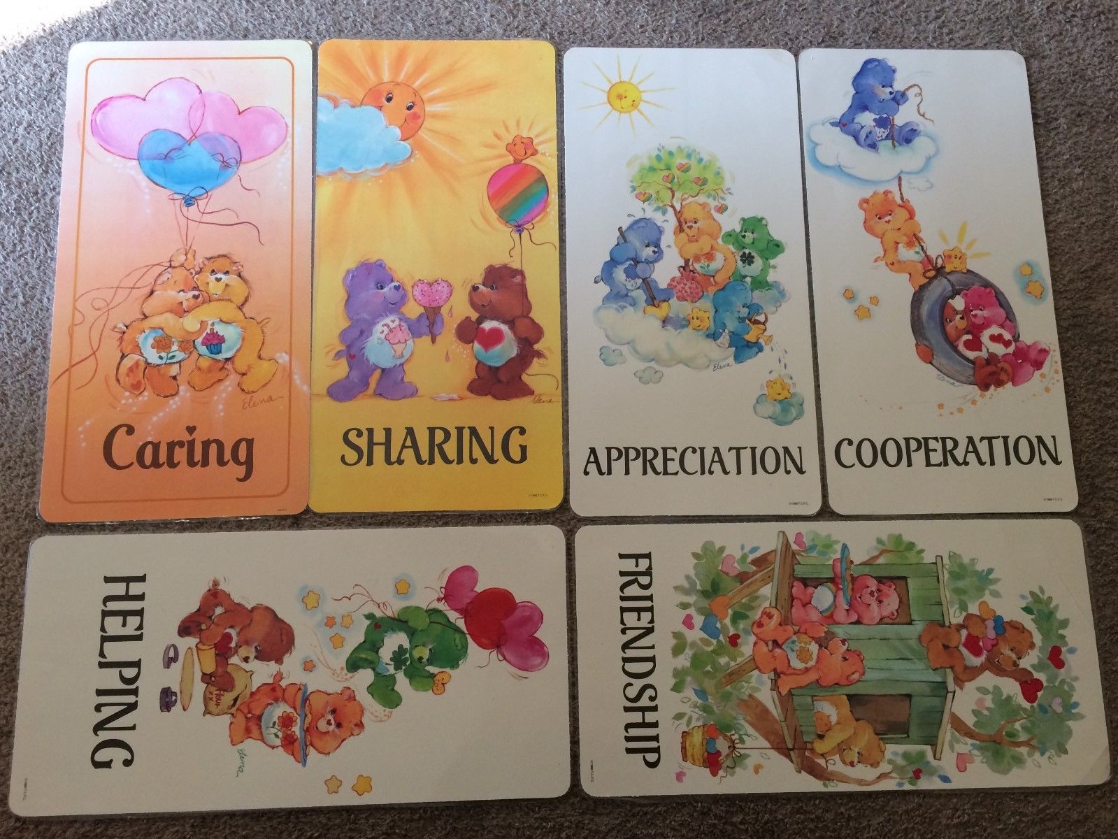 Care bears poster, Vintage Teachers Motivational Classroom Posters, Collectible