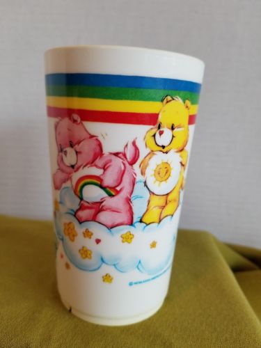 Vintage American Greetings Care Bears Kids Plastic Drinking Cup 1985