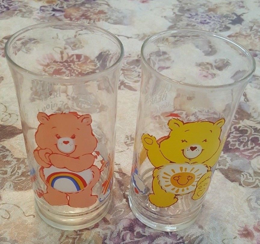 Care Bear Pizza Hut Drinking Glasses