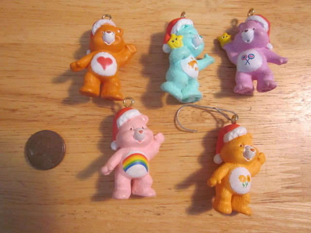 2006 American Greeting Care Bear Holiday Christmas Tree Ornaments - Set of Five 