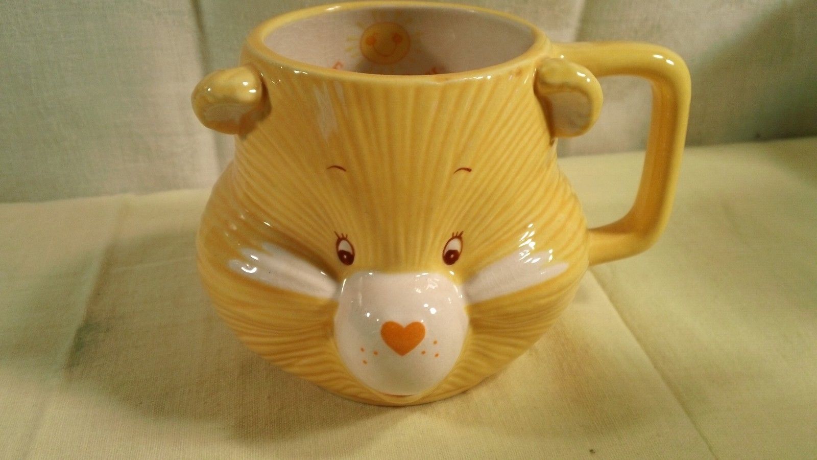 Vintage Care Bears Yellow Funshine Bear 3D Ceramic Mug Cup 53033