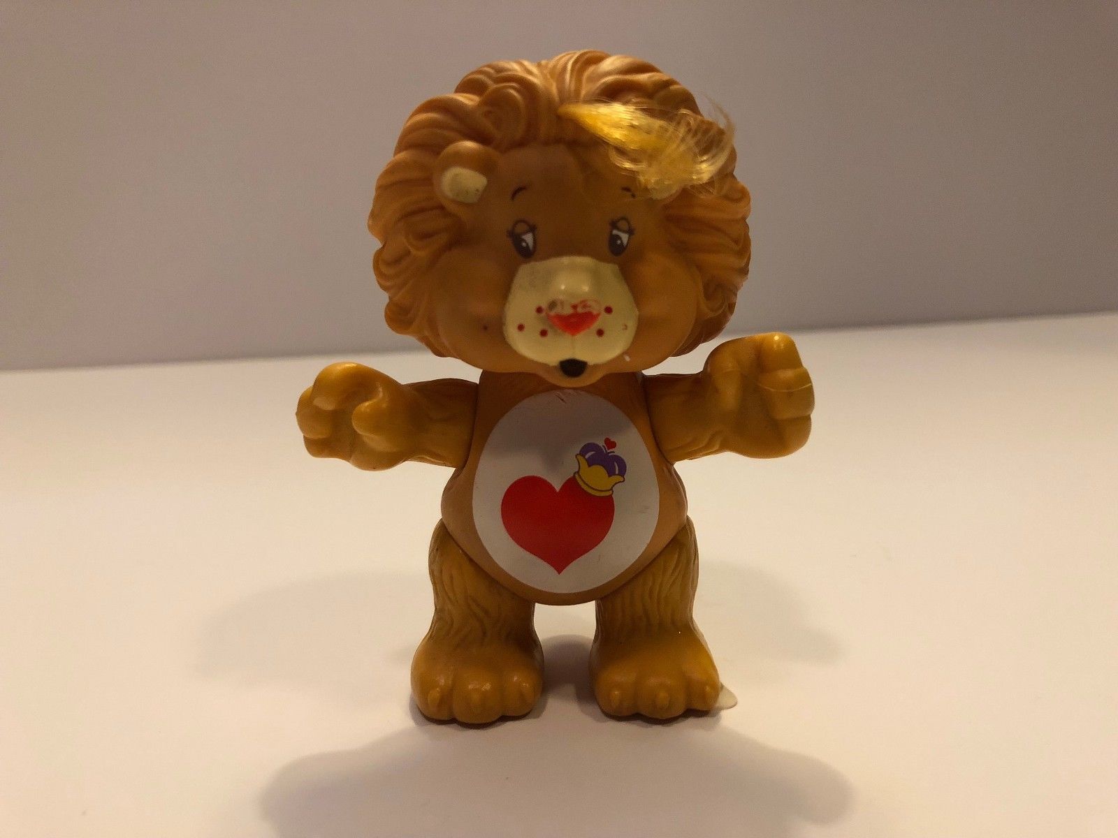 Hard to Find! Care Bear Plastic Figurine - Braveheart Lion Circa 1980s - Kenner 